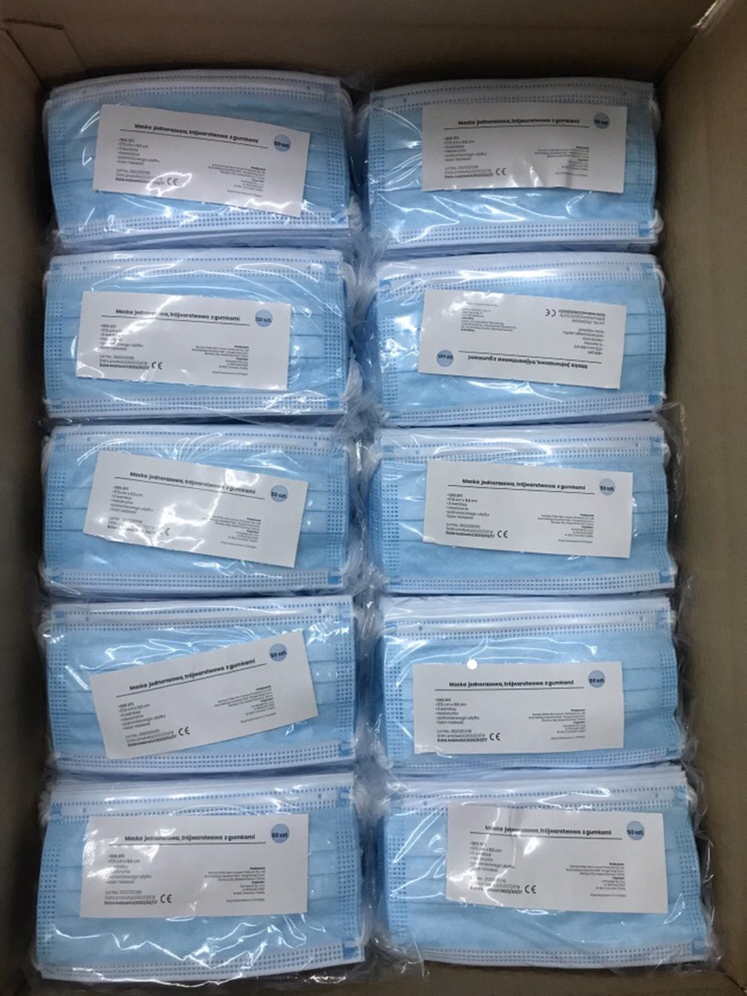 Disposable 3Ply Face Mask  Case of 2000