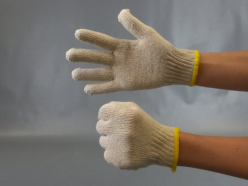 Knit White Cotton Gloves Women's Size   300pairs per Case