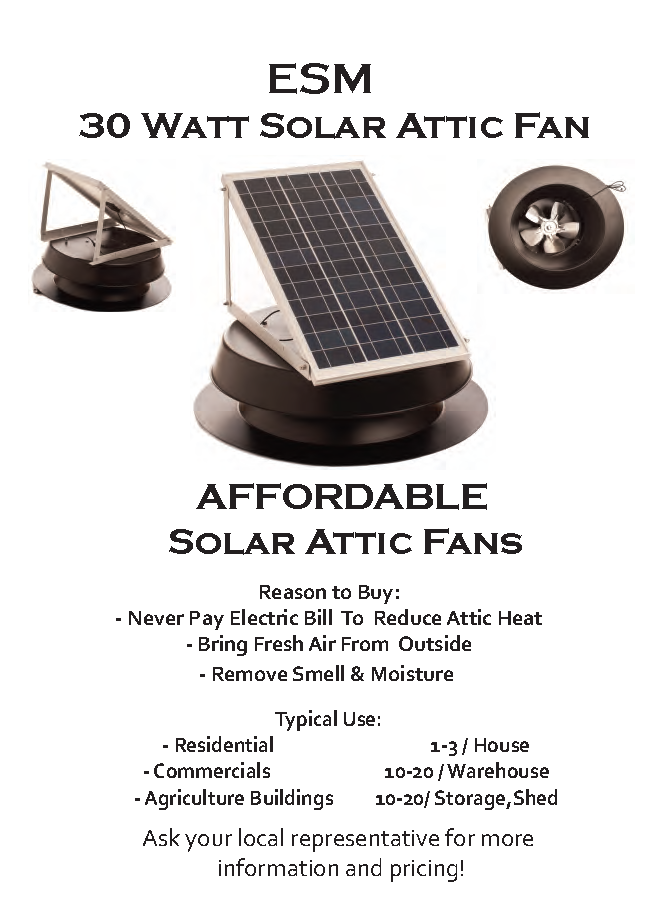 Solar Attic Fan 30W