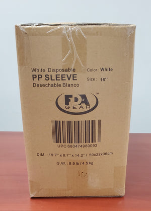 PP - Breathable 16" White Sleeves 1000pcs /Case