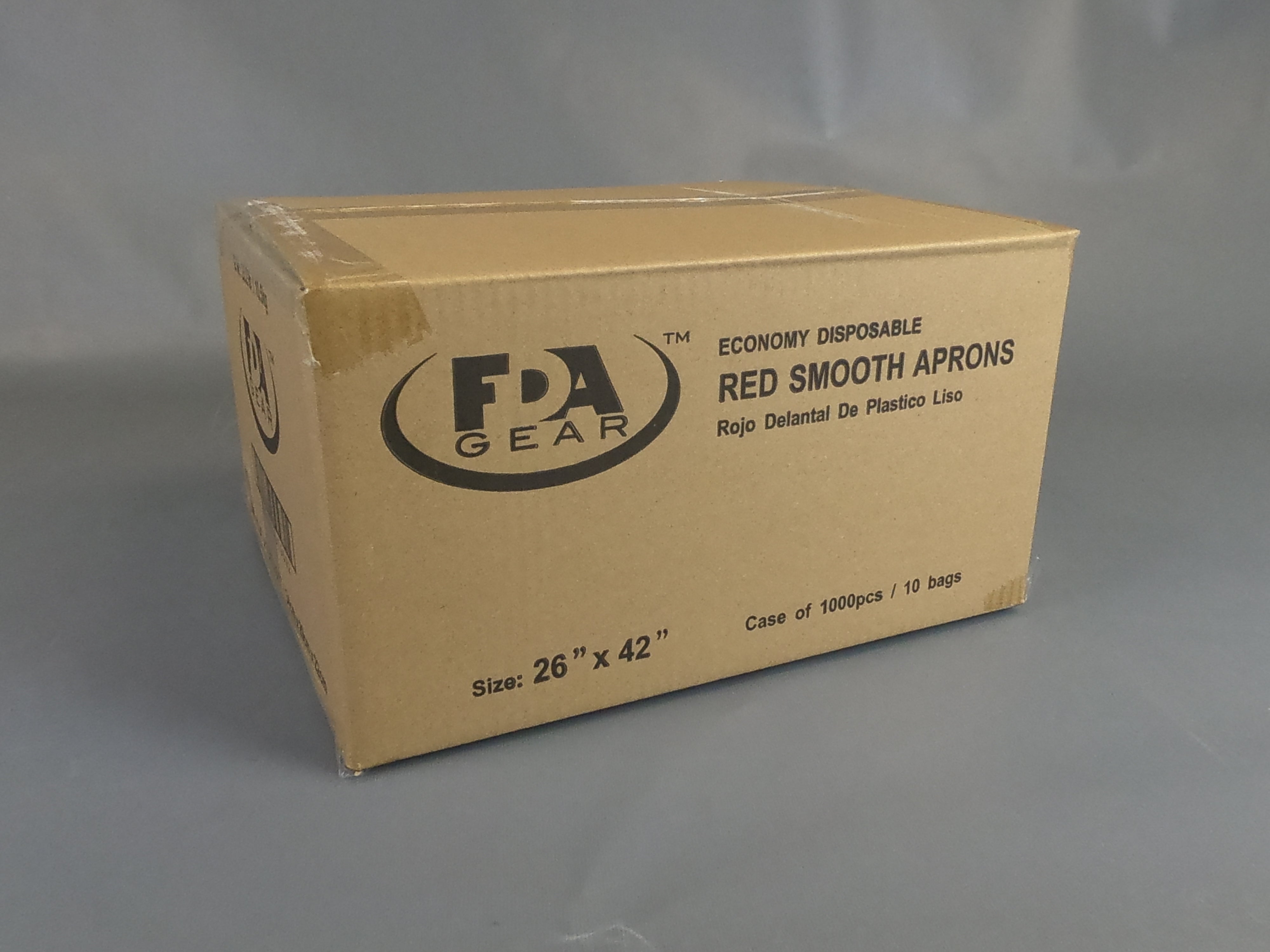 PE Red Apron 26" x 42"  1000pcs / Case