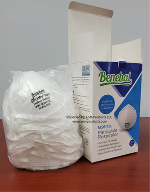 N95 - Cups style  6115L   Box of 20pcs